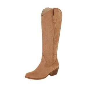bottes daim western confort durable resistant a lusure marron 862 1