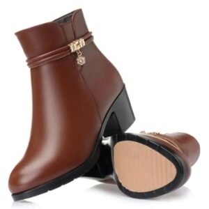 bottes marron a talon style vintage punk rock 35 413 1