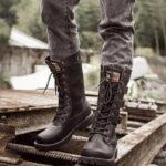 Bottes Moto Steampunk Vintage Homme