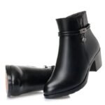 Bottes Steampunk Noir Talon Stylées