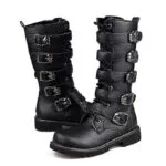 Bottes Steampunk Biker Vintage en Simili Caoutchouc Souple - ROAS300%