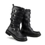 Bottes Steampunk Biker Vintage en Simili Caoutchouc Souple - ROAS300%