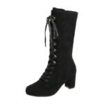 Bottes Steampunk Femme Daim Classique