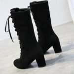 Bottes Steampunk Femme Daim Classique