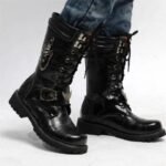 Bottes Steampunk Goth Tête De Mort