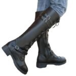 Bottes Steampunk Hautes Lacets Sangles