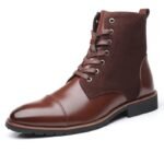 Bottines Steampunk Lacets Homme Marron