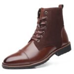 Bottines Steampunk Lacets Homme Marron