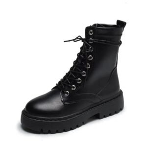 bottines a plateforme pour un style tendance noir sans fourrure 35 733 1