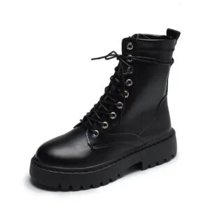 Bottines plateforme lacets femme