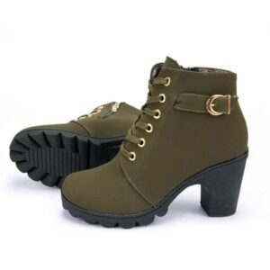 bottines a talon carre chic et confortables vert 41 bottes 255 1