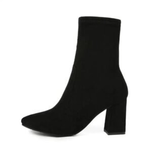 bottines a talon vintage pour femme elegante noir 34 bottes 777 1