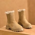 Bottines Steampunk Chelsea Beiges Confortables