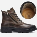 Bottines Steampunk Cuir Vintage Rétro Homme