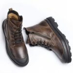 Bottines Steampunk Cuir Vintage Rétro Homme