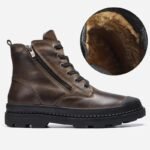 Bottines Steampunk Cuir Vintage Rétro Homme