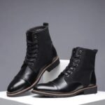 Bottines Steampunk Homme Noires Intemporelles