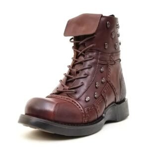 bottines moto marron pour homme anticonformistes 42 bottes 404 1