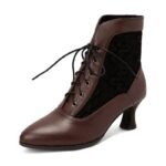 Bottines Steampunk Rétro Edwardiennes