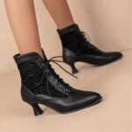 Bottines Steampunk Rétro Edwardiennes