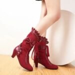 Bottines Steampunk Rouges Victorien