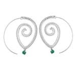 boucles d'oreilles bohème chic vert