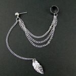 boucles doreilles chaine clip steampunk elegantes argent roas200 976 1