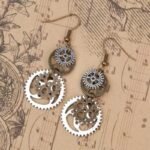 Boucles D&rsquo;oreilles Steampunk Engrenages