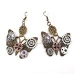 Boucles D'oreilles Steampunk Pendantes Élégantes
