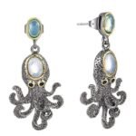 Boucles D&rsquo;oreilles Steampunk Poulpe Mystique