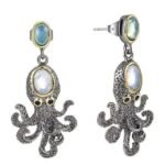 Boucles D&rsquo;oreilles Steampunk Poulpe Mystique