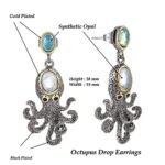 Boucles D&rsquo;oreilles Steampunk Poulpe Mystique