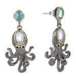 Boucles D&rsquo;oreilles Steampunk Poulpe Mystique