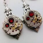 boucles doreilles steampunk fait main unique bijoux 453 1