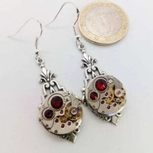 Boucles D’oreilles Steampunk fait Main Unique - Bijoux