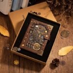 Carnet Steampunk Simili Marron Voyage