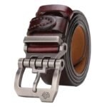 ceinture cuir steampunk originale en veritable marron 125 cm 893 1
