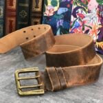 Ceinture Steampunk Homme Cuir Vieilli Rétro