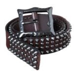 ceinture punk rock en cuir pour hommes marron 105cm ceintures 790 1