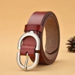 ceinture vintage a boucle pour femme bordeaux 61 66cm ceintures 620 1