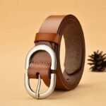 ceinture vintage a boucle pour femme marron clair 61 66cm ceintures 185 1