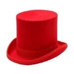 Chapeau Steampunk Haut De Forme Rouge