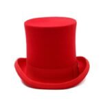 Chapeau Steampunk Haut De Forme Rouge