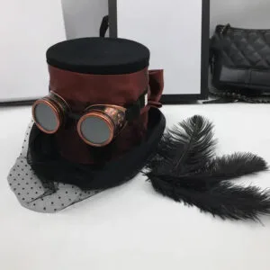Chapeau Steampunk avec Voile Chic Femme 1 Chapeau avec Voile Steampunk Femme