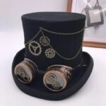 chapeau steampunk en feutre noir pour homme et femme roas400 222 1