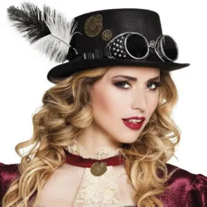 Chapeau Steampunk Femme avec Détails Soignés et Lunettes Offertes 3 Chapeau Steampunk Femme avec Détails Soignés et Lunettes Offertes - ROAS300%