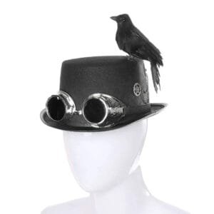 Chapeau Steampunk Oiseau Unisexe avec Lunettes - ROAS300%