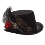 chapeau steampunk victorien avec details retro rose 58cm roas300 922 1