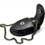 etui chic pour montre a gousset retro noir chaine bronze 1 roas300 222 1