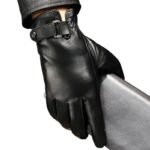 Gant Steampunk Cuir Noir Rétro Futuriste